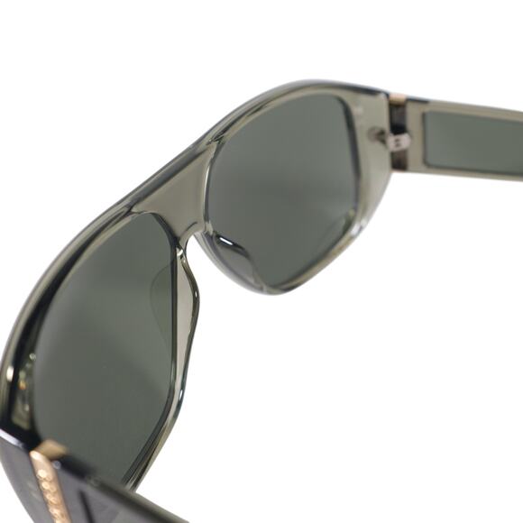 GUESS Oversized Aviator Shield Sunglasses - Green Transparent Grey Lens - NWT main image 8
